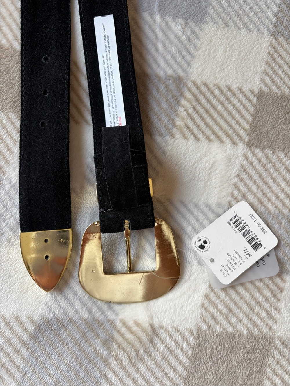 Free people black suede belt - Picture 2 of 4